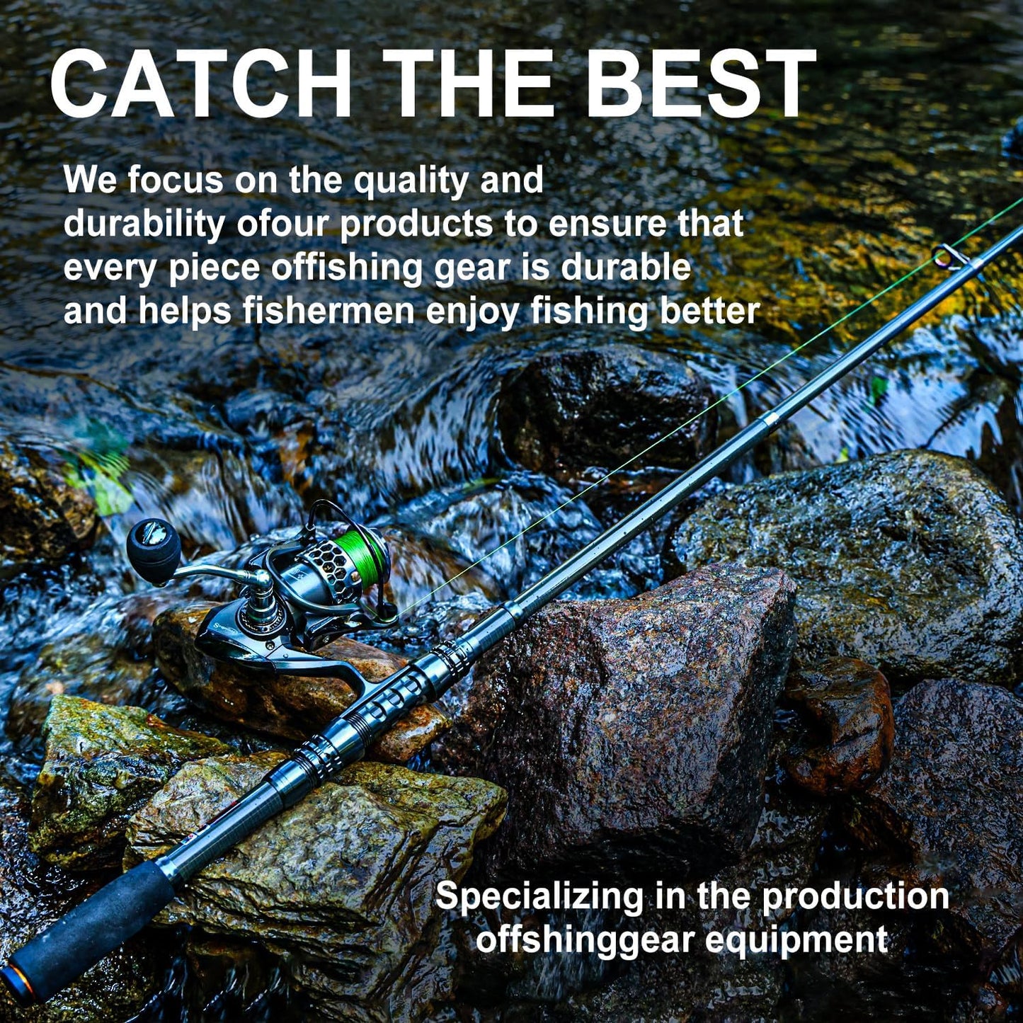 Fishing Rod Reel Combo with Telescopic Fishing Pole Spinning Reel Carrier Bag for Travel Saltwater Freshwater Fishing